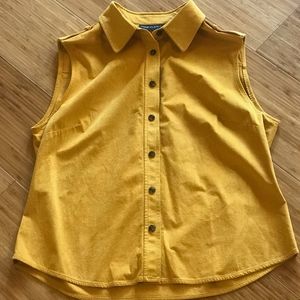 Ann Klein II Mustard Sleeveless Top